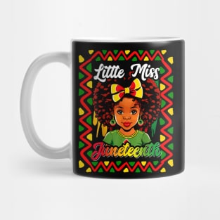 Kids Little Miss Juneteenth Girl Toddler Black History Mug